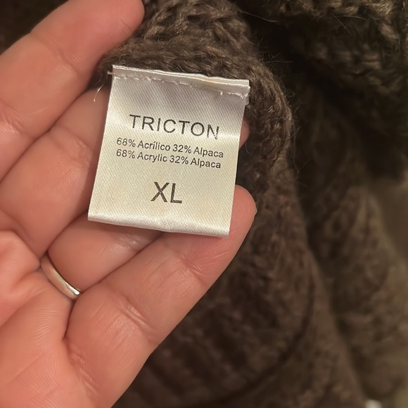 Kilt Chaqueta Sra. Leonor Knit Cardigan in Brown Size X Large - Picture 4 of 6